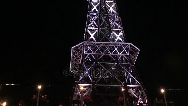 Kopie Eiffelovy věže. Varna. Zlaté písky. Letoviska v Bulharsku. — Stock video