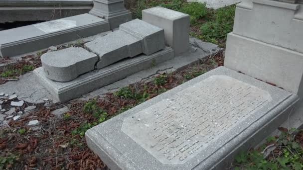 El cementerio judío. Varna. Países Bajos . — Vídeos de Stock