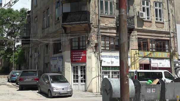 Warna. Bulgarien. Gebäude, Straßen, Bezirke. — Stockvideo