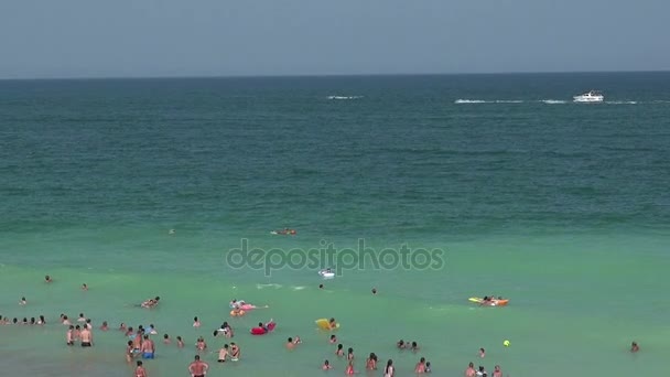 Złote Piaski plaża Zlatni Piasci w Bułgarii. — Wideo stockowe