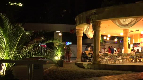 Nightlife in the Golden Sands resort. Varna. Bulgaria. — Stock Video