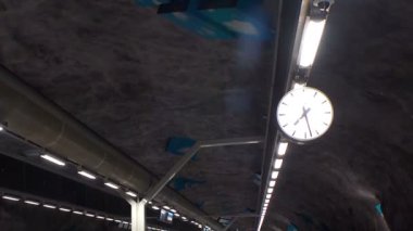 Solna tel. Metro istasyonu. Sanat metro. Stockholm. İsveç.