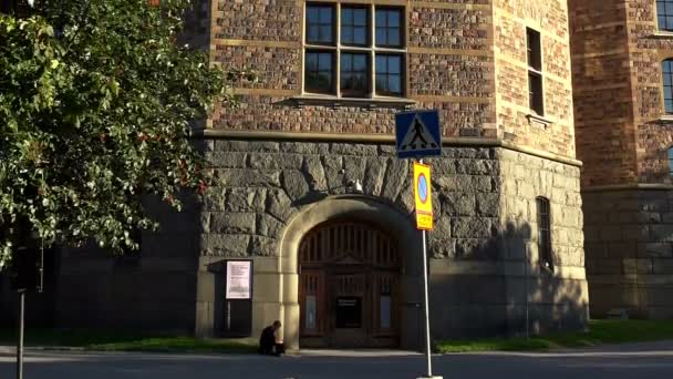 Nordiska museet. Музей етнографії в Стокгольмі. Швеція. — стокове відео