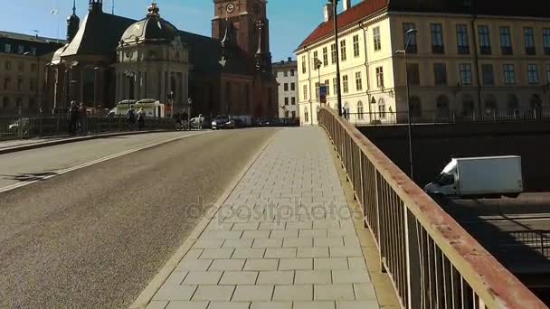 스톡홀름에 있는 Riddarholmen Church. 스웨덴. — 비디오