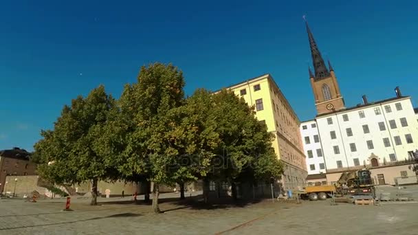 Kościół Riddarholmen w Sztokholmie. Szwecja. — Wideo stockowe