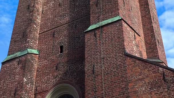 Igreja Riddarholmen em Estocolmo. Suécia . — Vídeo de Stock