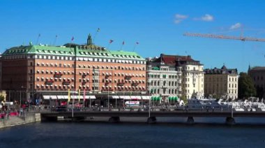 Stockholm. Eski kasaba. Mimarlık, eski evler, sokaklar ve mahalleler.