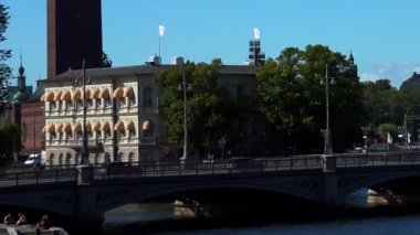 Stockholm. Eski kasaba. Mimarlık, eski evler, sokaklar ve mahalleler.