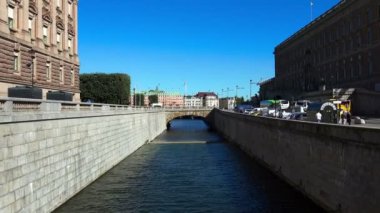 Stockholm. Eski kasaba. Mimarlık, eski evler, sokaklar ve mahalleler.