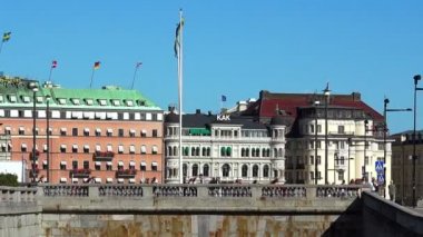 Stockholm. Eski kasaba. Mimarlık, eski evler, sokaklar ve mahalleler.