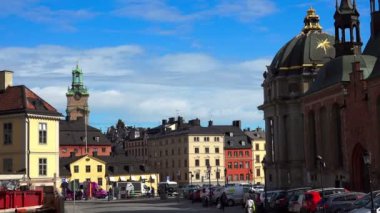 Stockholm. Eski kasaba. Mimarlık, eski evler, sokaklar ve mahalleler.