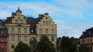 Stockholm. Eski kasaba. Mimarlık, eski evler, sokaklar ve mahalleler.