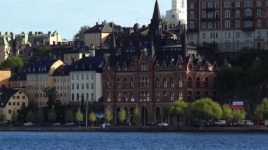 Stockholm. Eski kasaba. Mimarlık, eski evler, sokaklar ve mahalleler.