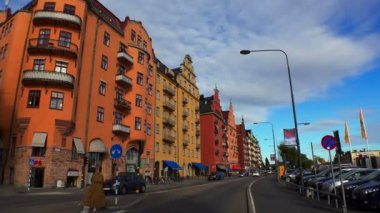 Stockholm. Eski kasaba. Mimarlık, eski evler, sokaklar ve mahalleler.