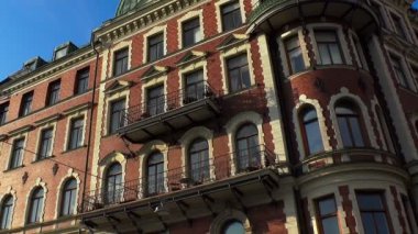 Stockholm. Eski kasaba. Mimarlık, eski evler, sokaklar ve mahalleler.