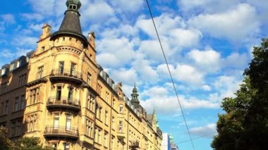 Stockholm. Eski kasaba. Mimarlık, eski evler, sokaklar ve mahalleler.