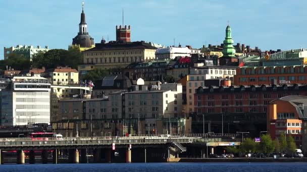 Stockholm. Gamla stan. Arkitektur, gamla hus, gator och stadsdelar. — Stockvideo