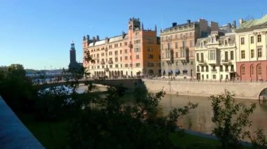 Stockholm. Eski kasaba. Mimarlık, eski evler, sokaklar ve mahalleler.