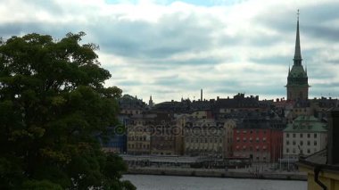 Stockholm. Eski kasaba. Mimarlık, eski evler, sokaklar ve mahalleler.