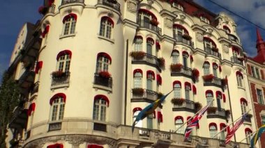 Stockholm. Eski kasaba. Mimarlık, eski evler, sokaklar ve mahalleler.