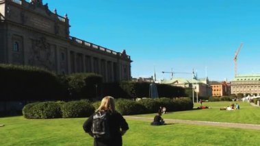 Stockholm. Eski kasaba. Mimarlık, eski evler, sokaklar ve mahalleler.