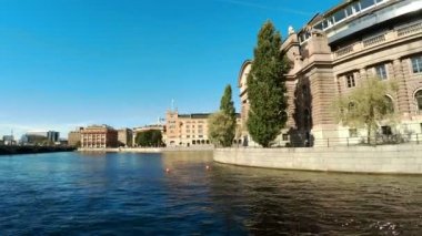 Stockholm. Eski kasaba. Mimarlık, eski evler, sokaklar ve mahalleler.