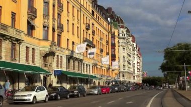 Stockholm. Eski kasaba. Mimarlık, eski evler, sokaklar ve mahalleler.