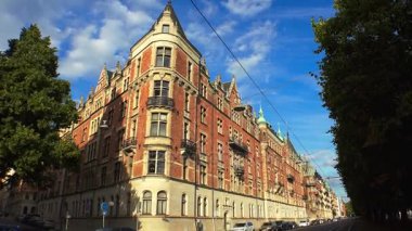 Stockholm. Eski kasaba. Mimarlık, eski evler, sokaklar ve mahalleler.