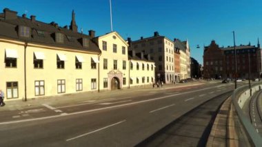 Stockholm. Eski kasaba. Mimarlık, eski evler, sokaklar ve mahalleler.