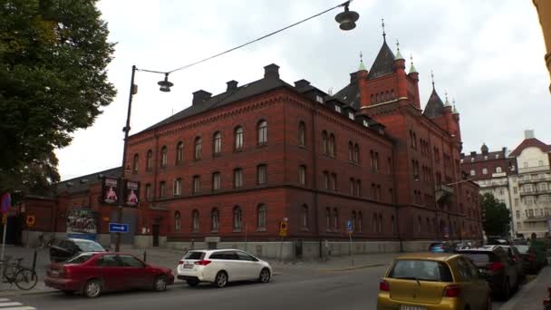 Estocolmo. El casco antiguo. Arquitectura, casas antiguas, calles y barrios. — Vídeos de Stock