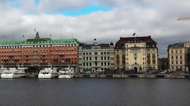 Das Grand Hotel in Stockholm. Schweden. — Stockvideo