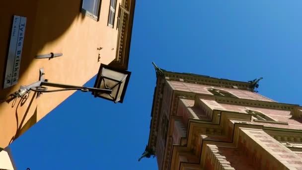 Kirche in Stockholm. Schweden. — Stockvideo