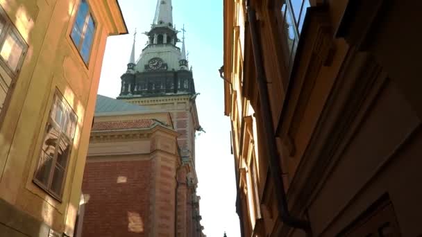 Kerk in Stockholm. Zweden. — Stockvideo