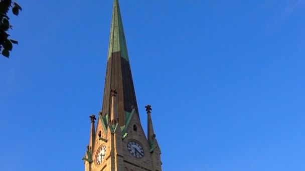 Kirche in Stockholm. Schweden. — Stockvideo