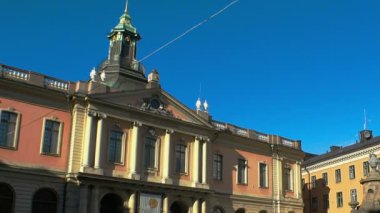 Stortorget Halk Meydanı, Stockholm. Gamla Stan. İsveç.