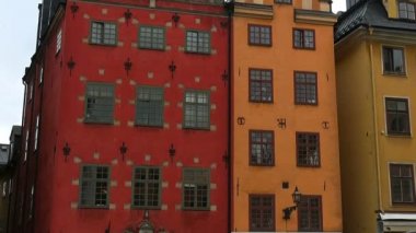 Stortorget Halk Meydanı, Stockholm. Gamla Stan. İsveç.