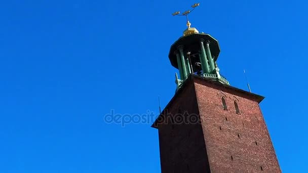 Hôtel de ville de Stockholm. Suède. — Video