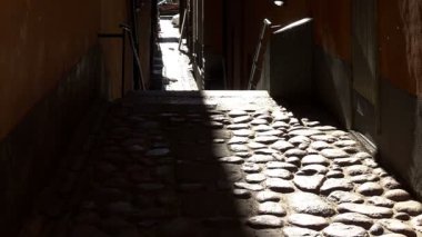 Stokholm'un eski dar sokakta. Eski şehir.