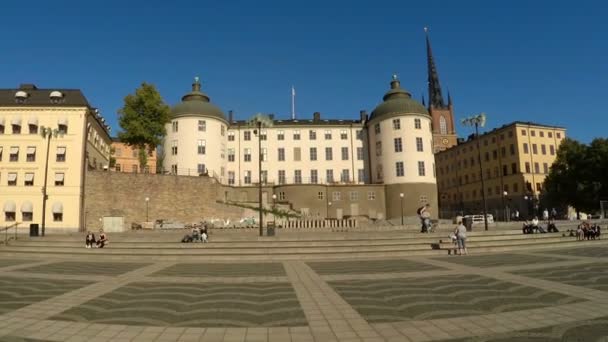 Palazzo Wrangel a Stoccolma. Svezia . — Video Stock