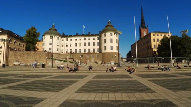 Schloss Wrangel in Stockholm. Schweden. — Stockvideo