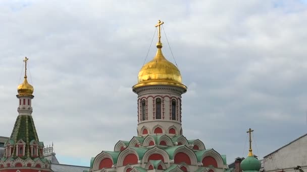 Καθεδρικός ναός του Καζάν στην Κόκκινη Πλατεία στη Μόσχα. — Αρχείο Βίντεο