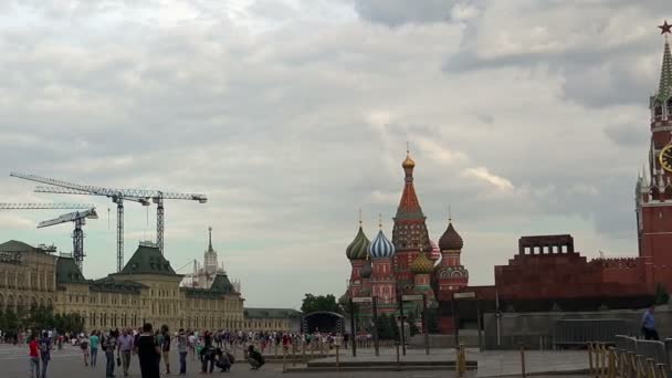 Praça Vermelha em Moscovo. A principal atração da Rússia . — Vídeo de Stock