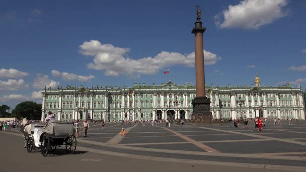 A praça do palácio em São Petersburgo. 4K . — Vídeo de Stock