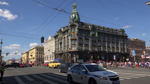 Het huis van het boek in St.-Petersburg. 4k. — Stockvideo