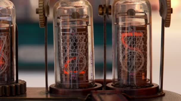 Vacuum tube, numbers. 4K. — Stock Video