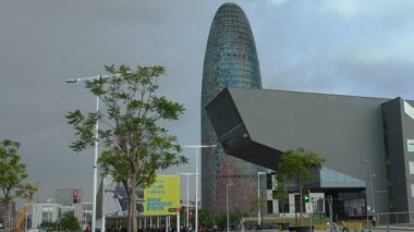 Barcelona 'daki Torre Agbar. İspanya.