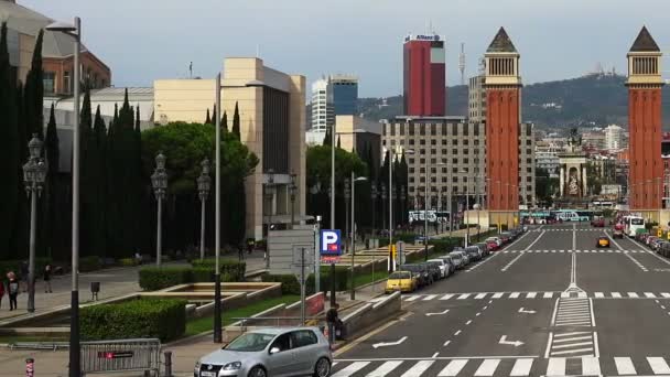 Barcelona. Spanien. Arkitektur, gamla hus, gator och stadsdelar. — Stockvideo