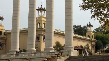 Catalunya Ulusal Müzesi sanat görünümünü. Barcelona, İspanya.