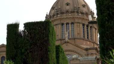 Catalunya Ulusal Müzesi sanat görünümünü. Barcelona, İspanya.