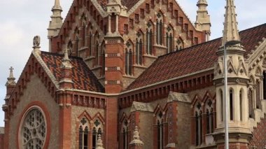 Barcelona'da kilise, tapınak. İspanya.